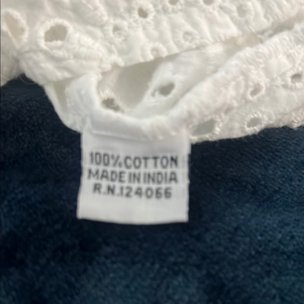 White Eyelet Swim Cover-Up Small - Picture 7 of 7